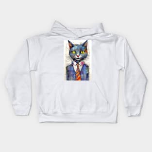 Abstract Cat 8 Kids Hoodie